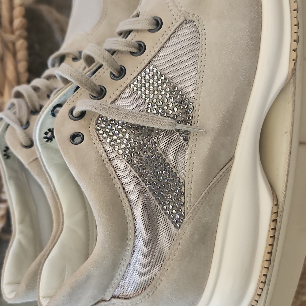 Hogan Interactive Leather Sneakers With Rhineston… - image 5